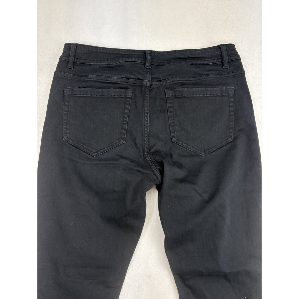 J. Jill Black Ankle Button-Hem Cropped Jeans Size 6 - Picture 8 of 14